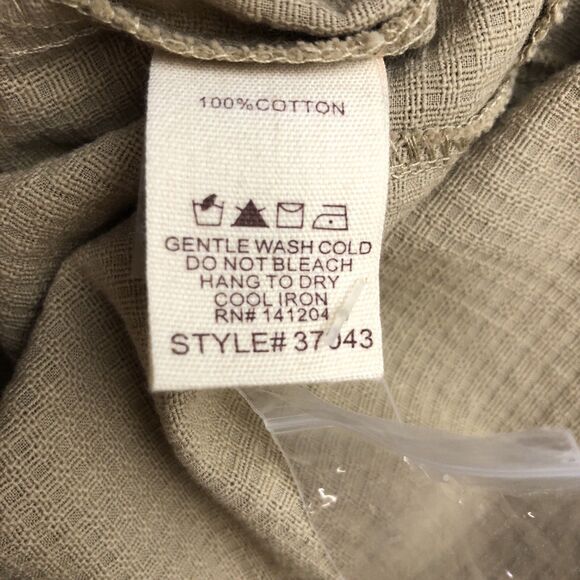 Hem & Thread Large Tan Womens Romper Jumper Cropped Overalls Pant NWOT - Picture 10 of 12